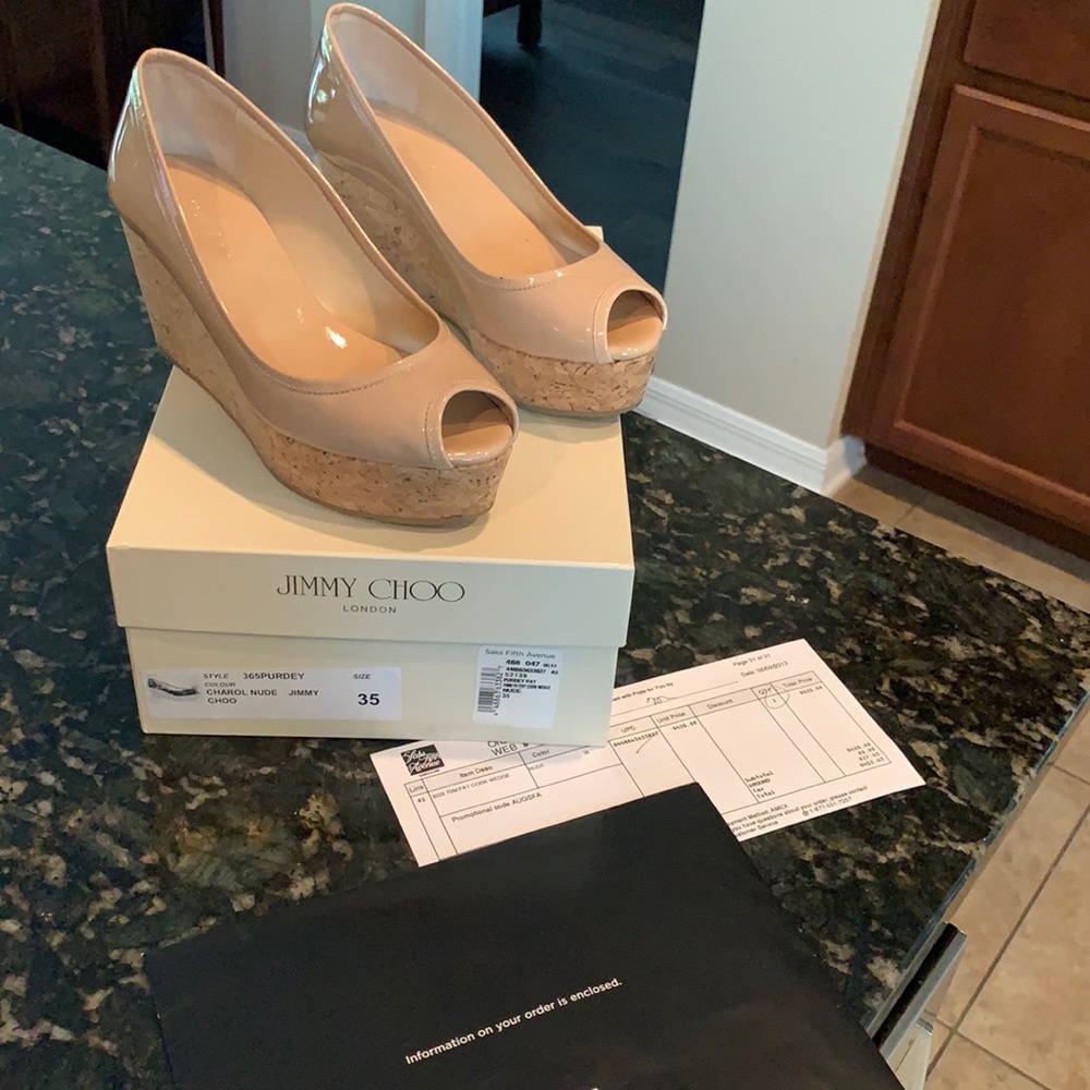 Jimmy Choo wedge Purdey heels